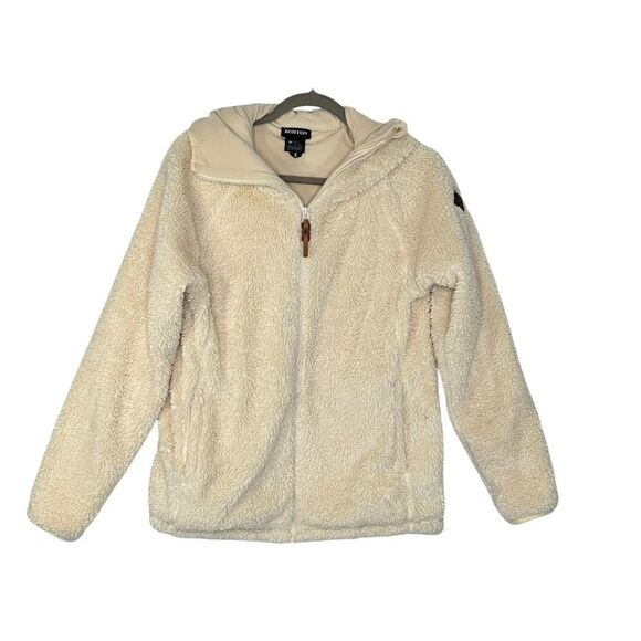 Burton Lynx Cream Hooded Zip Up Fleece| Size M - Picture 9 of 9
